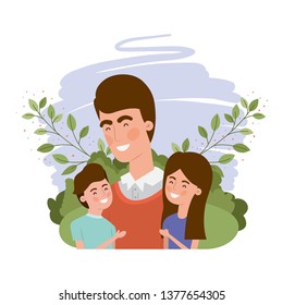 father with children avatar character