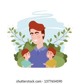 father with children avatar character