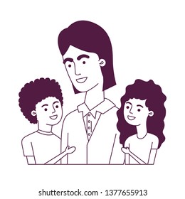 father with children avatar character