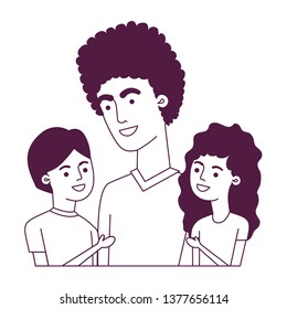 father with children avatar character