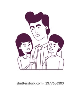 father with children avatar character