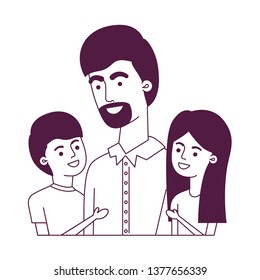 father with children avatar character