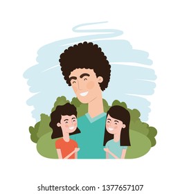 father with children avatar character