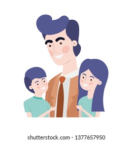 father with children avatar character