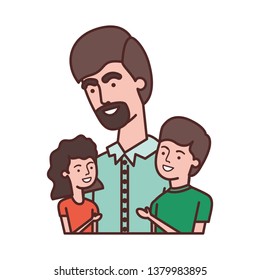 father with children avatar character