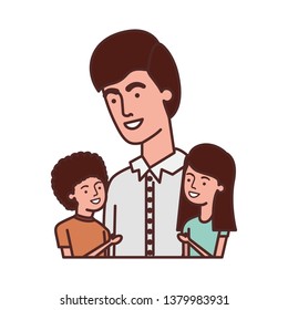 father with children avatar character