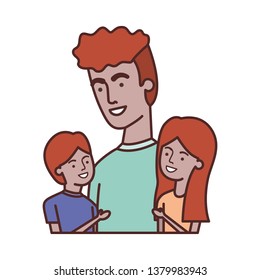 father with children avatar character