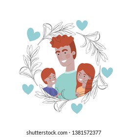 father with children avatar character
