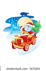 Father Christmas by the machine