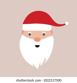 Father Christmas Vector Art İllustration. Santa Claus Vector
