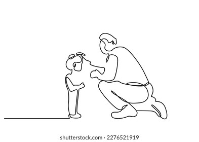 father dad loves his little girl line art