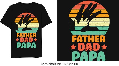 Father dad papa vintage t-shirt design