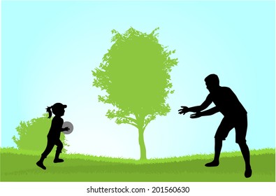 Father with daughter