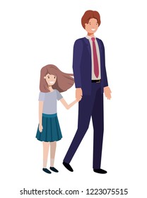 father and daughter avatar character