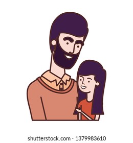 father with daughter avatar character