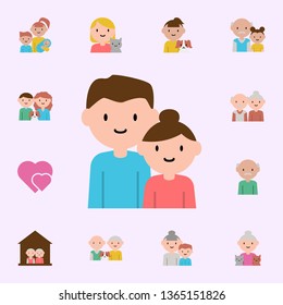 father, daughter cartoon icon. family icons universal set for web and mobile