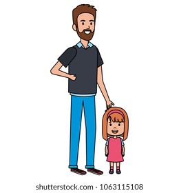 father with daughter characters