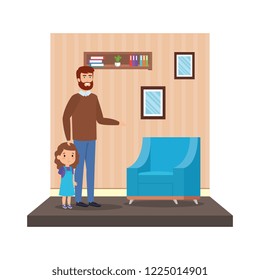 father with daughter characters