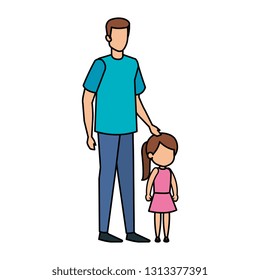 father with daughter characters