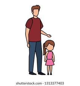 father with daughter characters