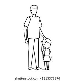 father with daughter characters