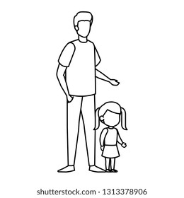 father with daughter characters
