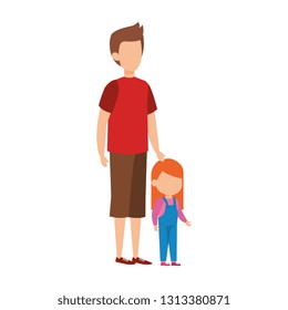 father with daughter characters