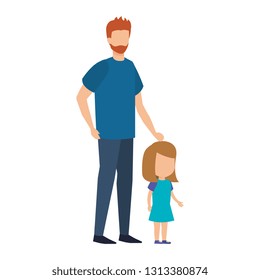 father with daughter characters