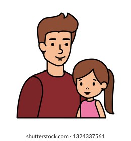 father with daughter characters