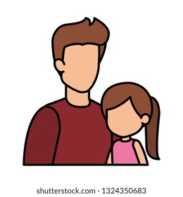 father with daughter characters