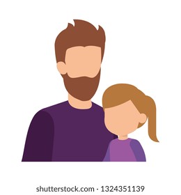 father with daughter characters