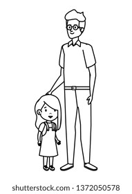 father with daughter characters
