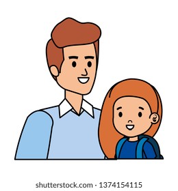 father with daughter characters