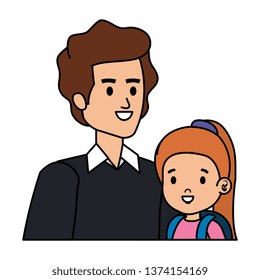 father with daughter characters