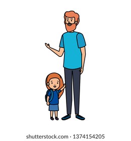 father with daughter characters
