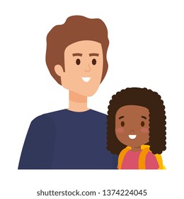 father with daughter characters