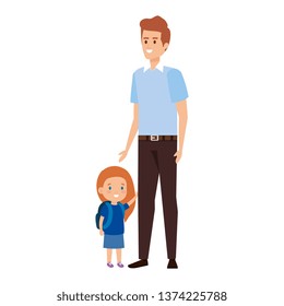 father with daughter characters