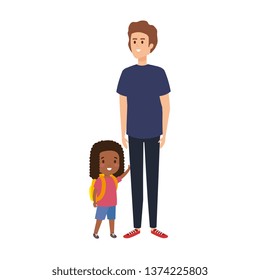 father with daughter characters