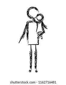 father with daughter figures silhouettes