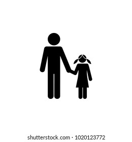 father and daughter holding hands icon. Element for mobile concept and web apps. Icon for website design and development, app development. Premium icon on white background