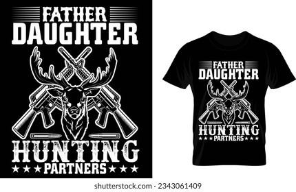 father daughter hunting partners t shirt design
