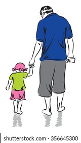 father and daughter illustration father's day 2