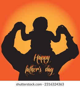 father and daughter love vector happy fther's day vector design, for social media
