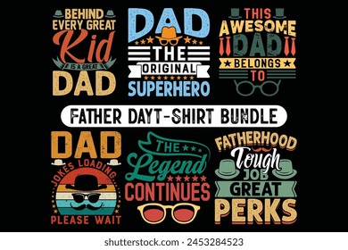 Father daughter and son bundle t-shirt design