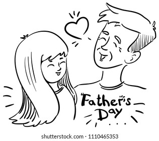 Father and daughter together - father's day