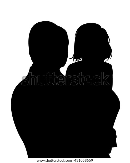 Download Father Daughter Together Silhouette Vector 库存矢量图（免版税）431058559