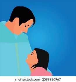 father daughter vector design clean and latest 