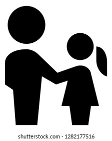 Father Daughter Vector Icon
