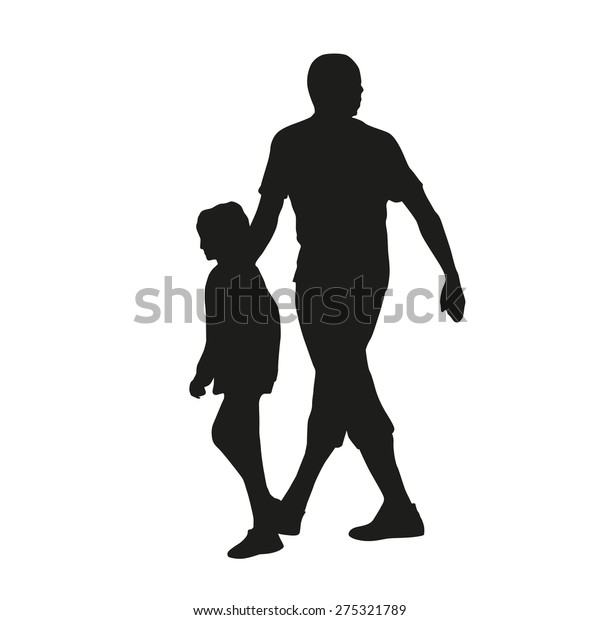 Father Daughter Vector Silhouette Stock Vector (Royalty Free) 275321789 ...