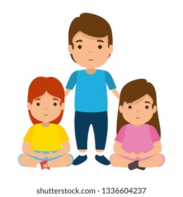 father with daughters characters